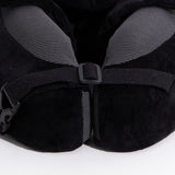 Max Memory Foam Neck Pillow Plus with Removable Hoodie & Built-in Earplugs