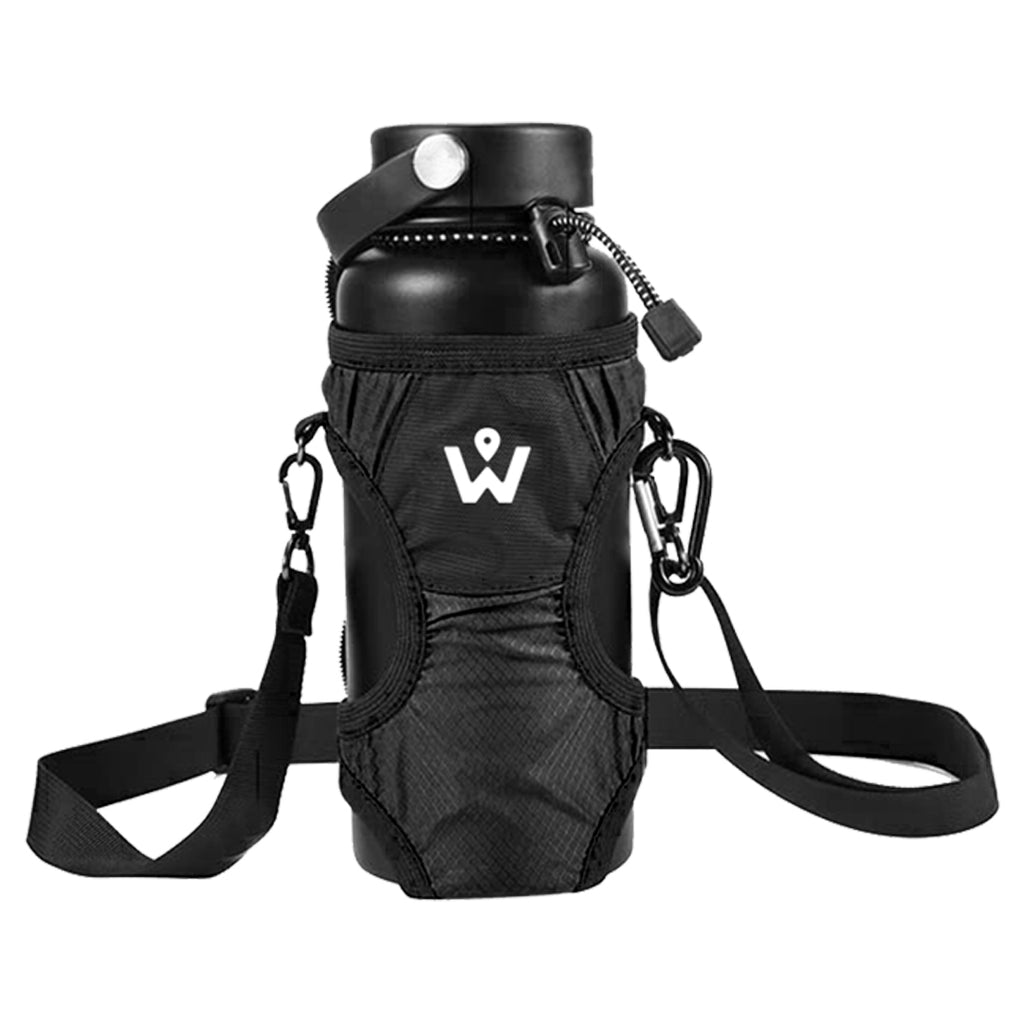 Foldable Water Bottle Carrier bag - Black | Wanderskye